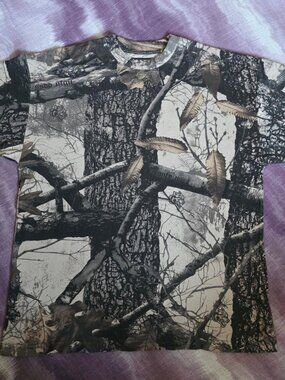 Darc Sport Wolves Club Woodland Camo Graphic Tee Camouflage Mens M